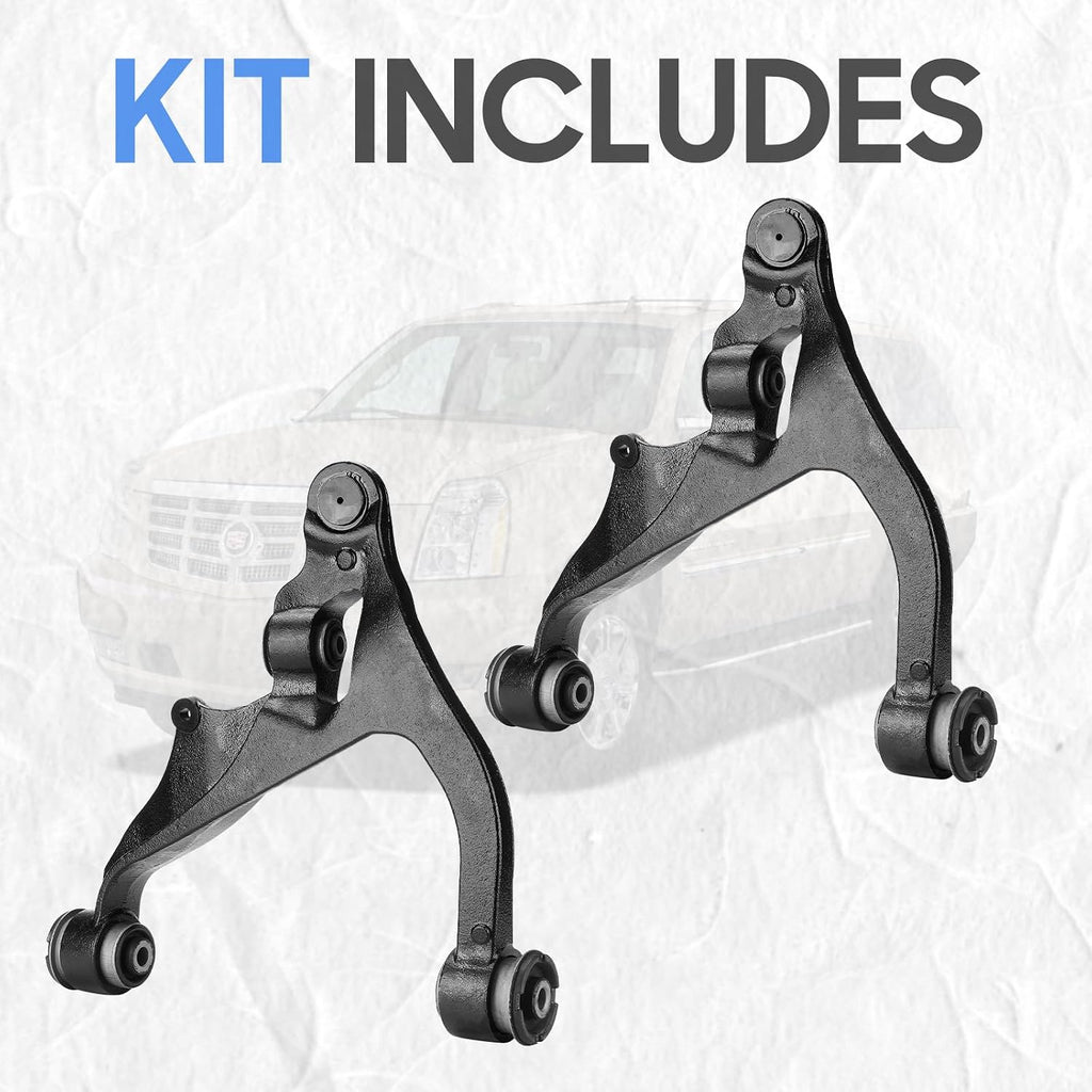 4WD Front Left & Right Lower Control Arm w/Ball Joints Replacement Suspension Kit for 2006-2010 Dodge Ram 1500, 2011-2018 Ram 1500, 2019-2021 Ram 1500 Classic (2pc)