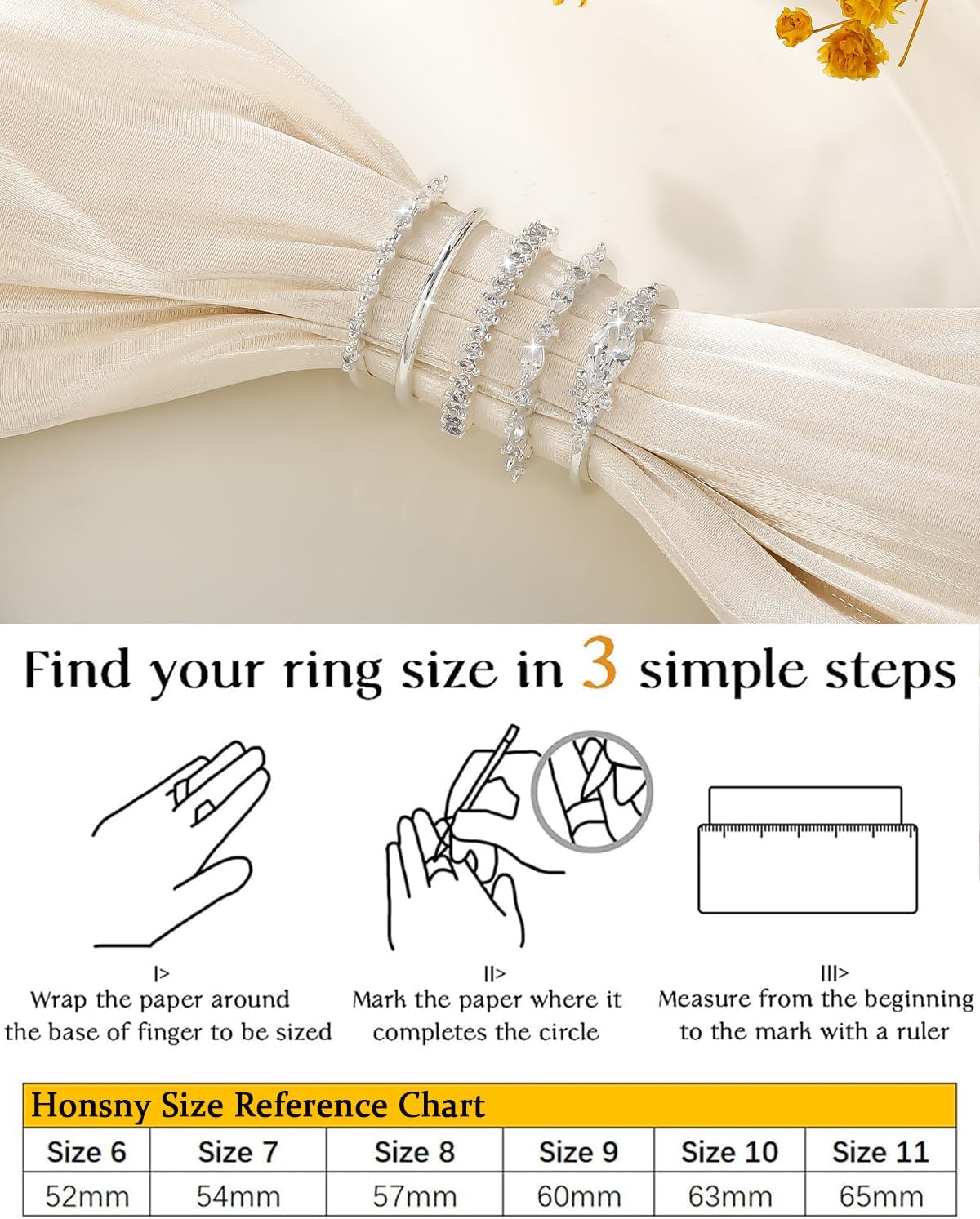Stackable Gold Rings for Women Set Dainty 18K Gold Plated Cubic Zirconia Thumb Rings Thin Eternity Engagement Rings