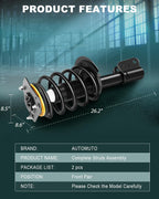 AUTOMUTO Front Complete Struts Spring Assembly for Pontiac Aztek 2001-2005