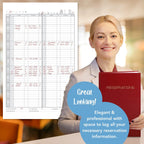 Restaurant Reservation Book, Red, Hardbound, 408 Pages