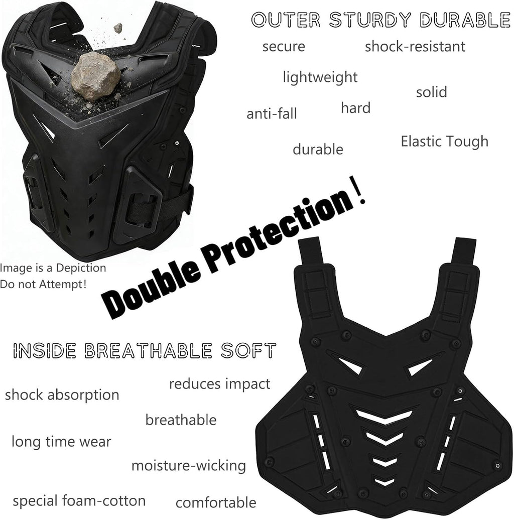 Motorcycle Armor Body Guard Vest, Street Bike Riding Off-Road Racing Cycling Skiing Motocross Adult Chest Protector |