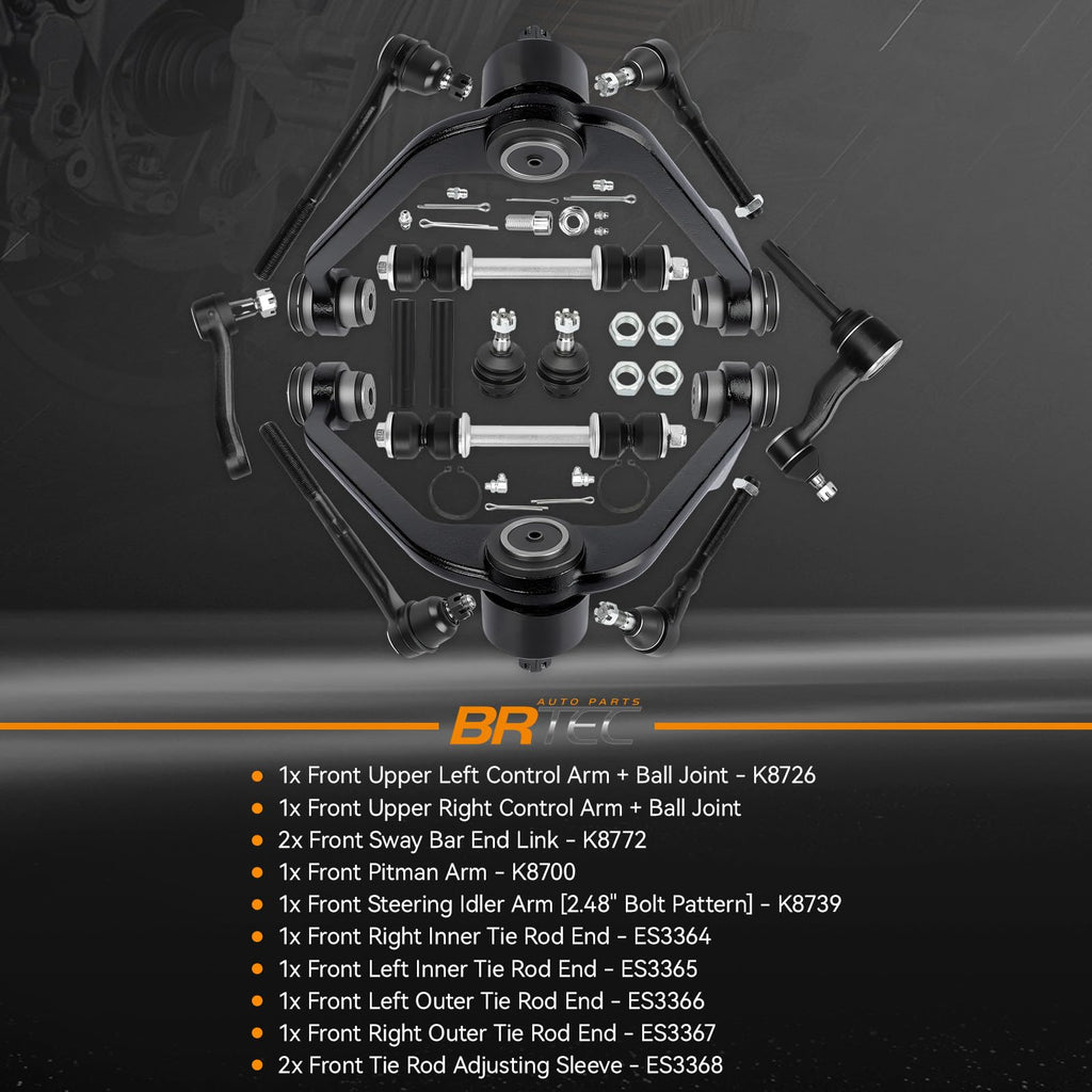 14 Pcs 2WD Front Upper Control Arm Kit for Ford F-150