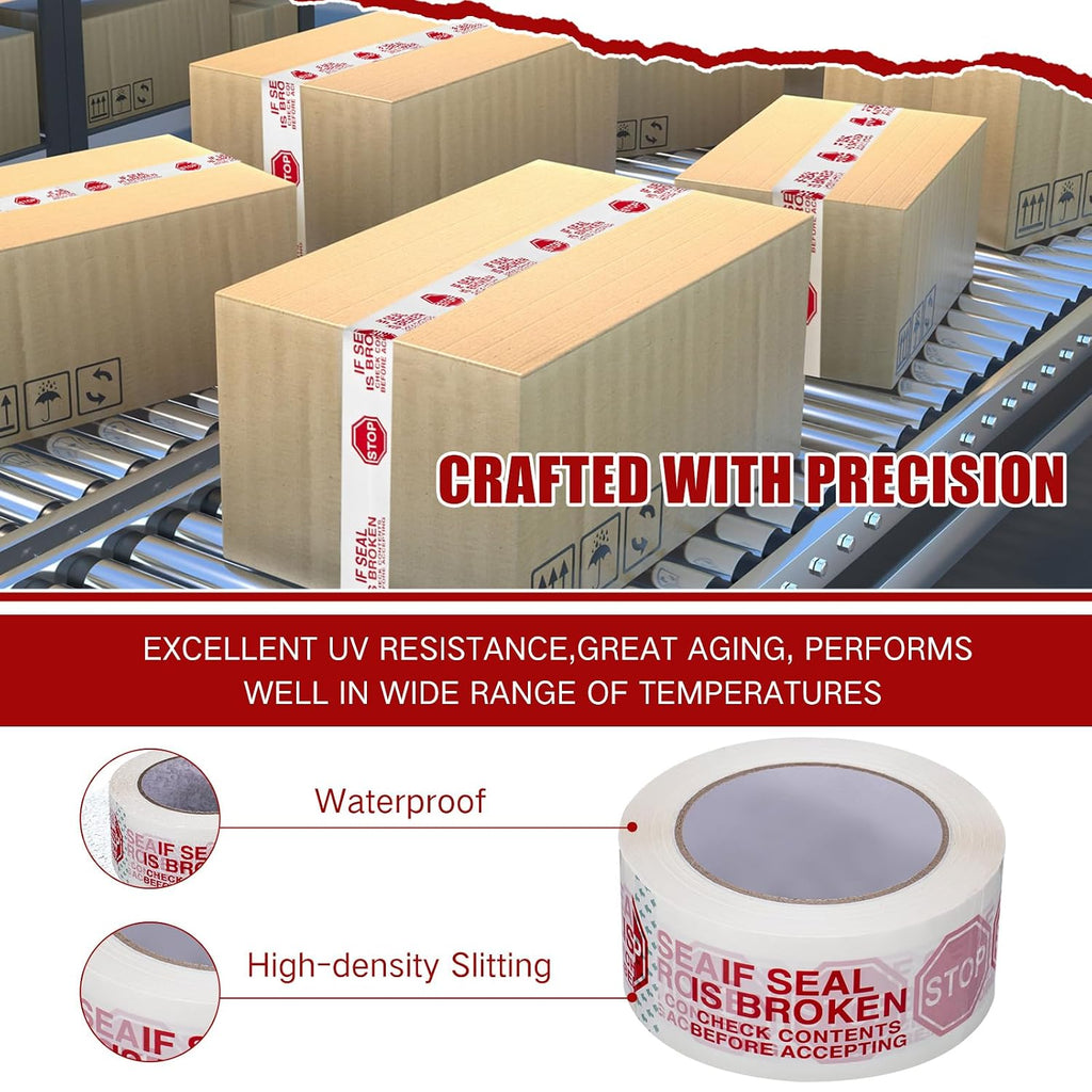 10 Rolls 2 Inch Security Packing Tape, Tamper Proof Tape, White