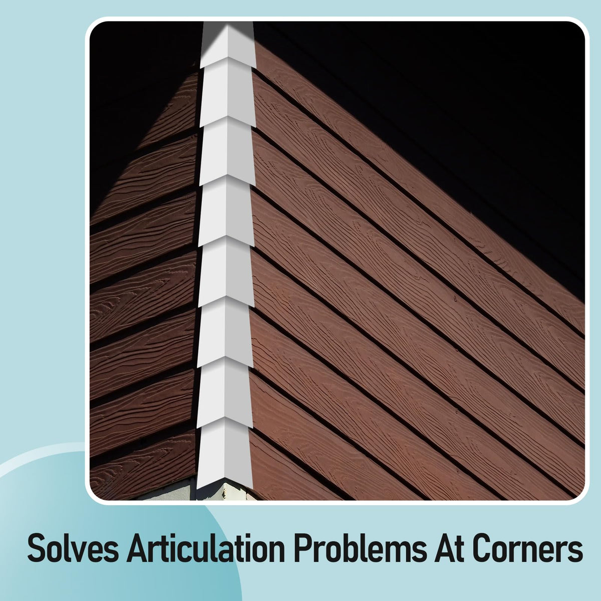 8 Pcs White Aluminum Siding Corners Outside