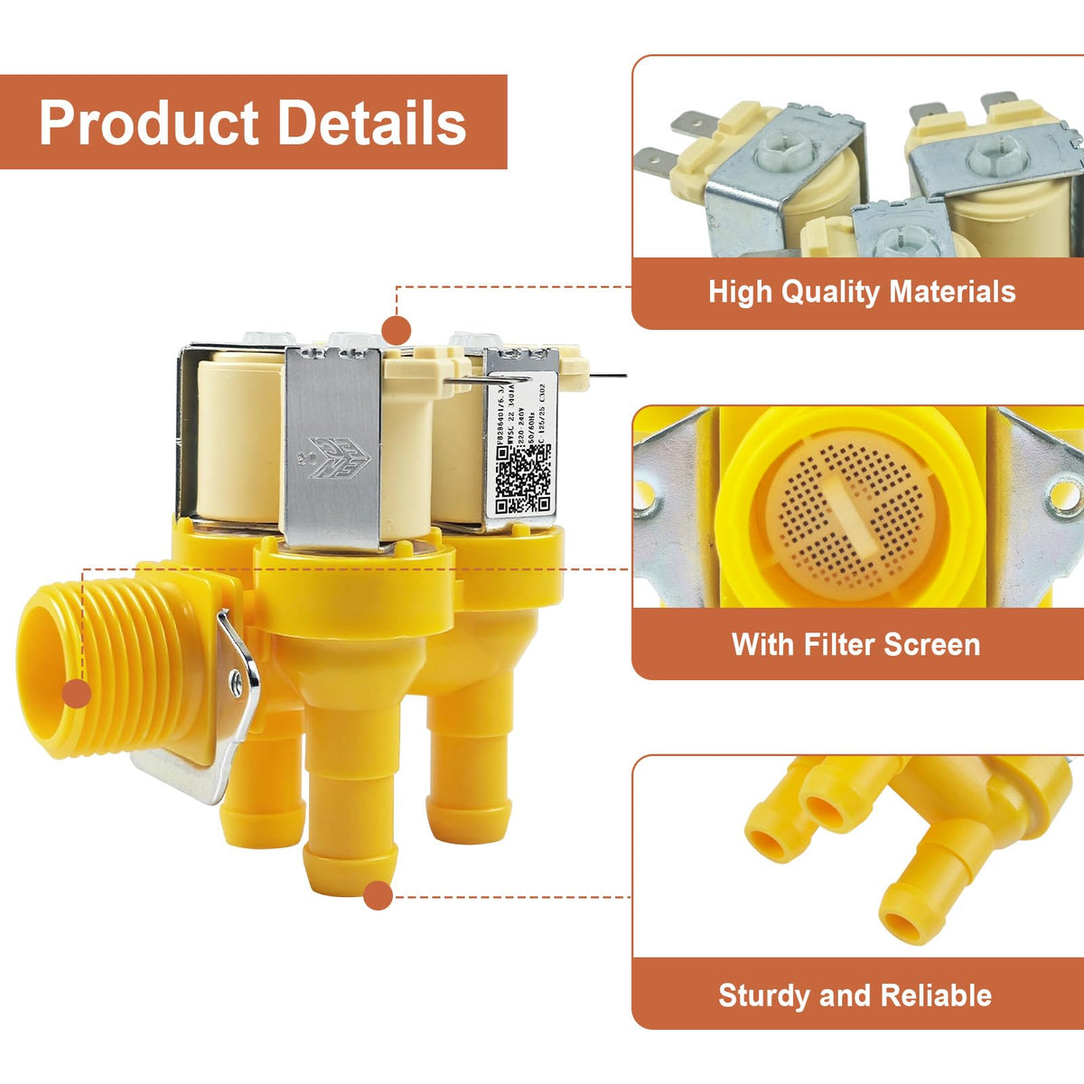 F8286401P Washer Water Valve Compatible with Speed Queen Huebsch Unimac