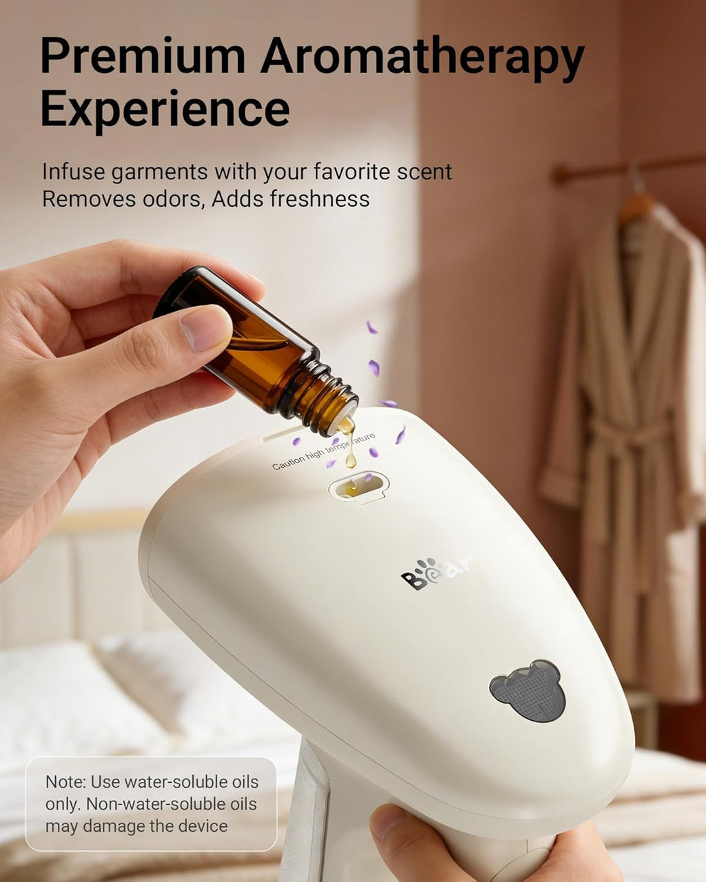 Steamer for Clothes, 1300W 25s Heat-Up Clothes Steamer with 230ml Tank | Essential Oil Compatible,20g/min Steam