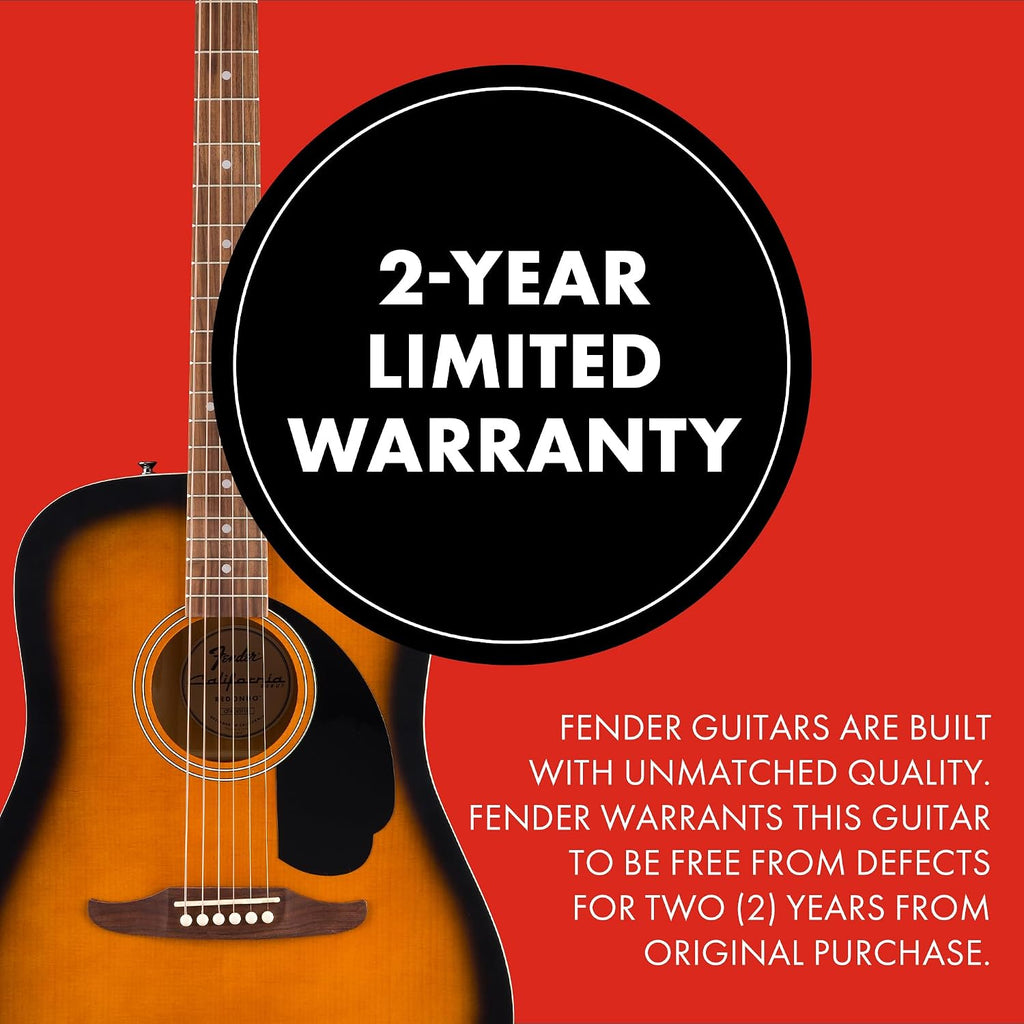 California Debut Redondo Series Beginner Acoustic Guitar, Sunburst | California Series, beginner acoustic guitar for