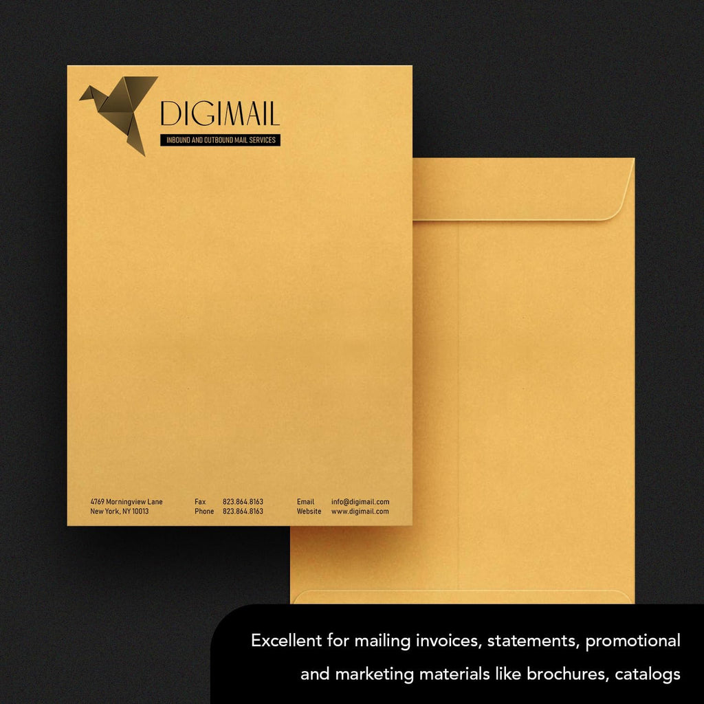 Customize Your 9" x 12" Catalog Envelopes - Upload Your Black & White Logo/Design and Return Address - Custom