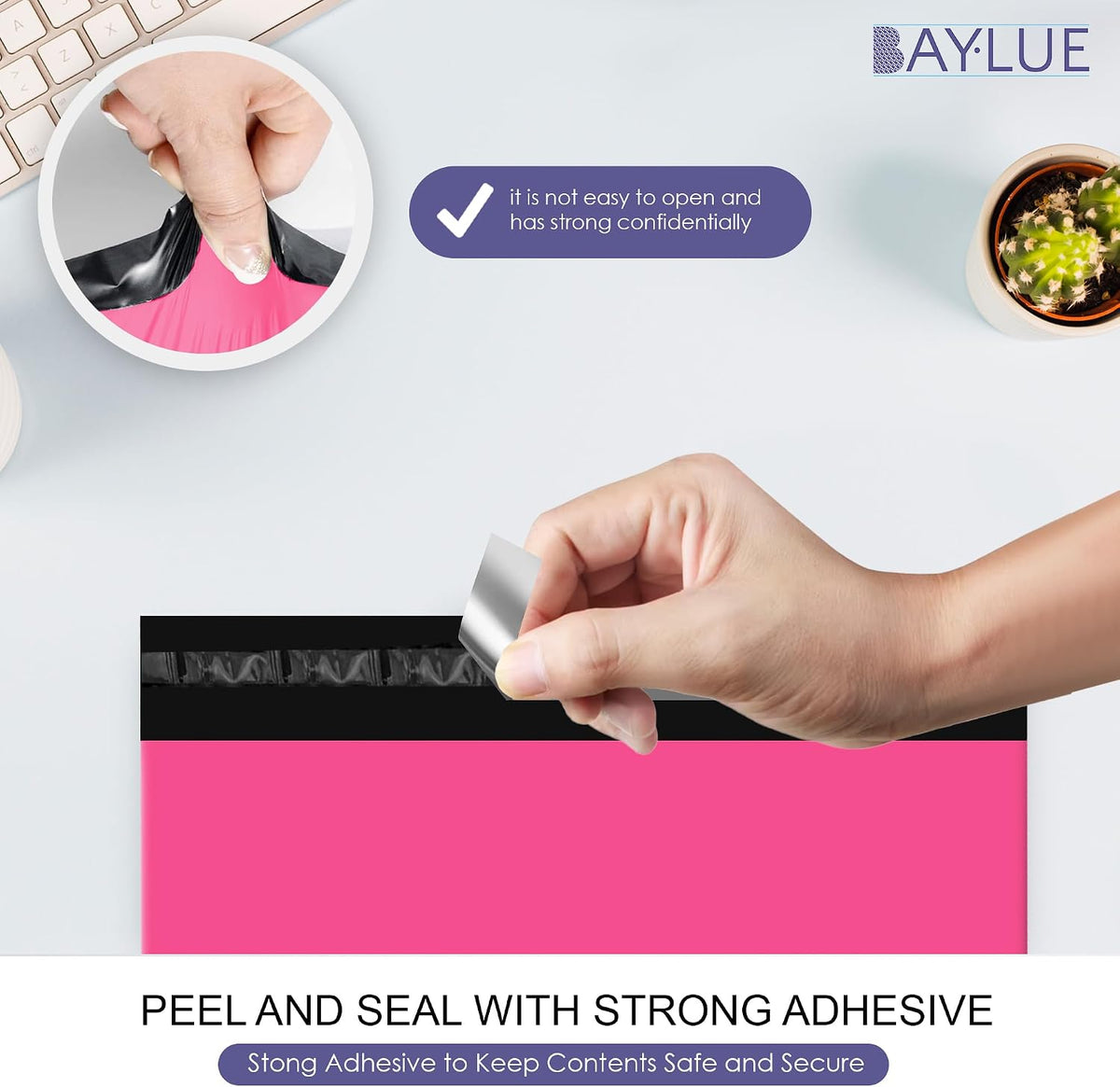 Hot Pink Poly Mailers 19x24, Shipping & Mailing Bags, 300 Pack Bulk