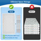14x20x1 MERV 11 Air Filter, Quality AC/HVAC Furnace Filter，2 Reusable ABS Frame + 8 Pack Replaceable Filter