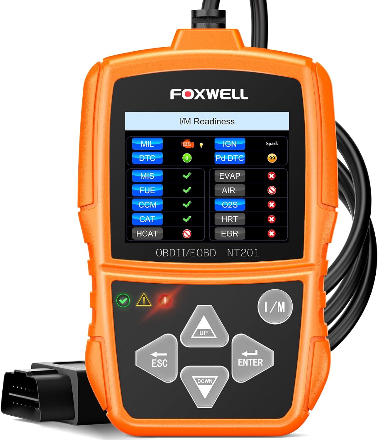 NT201 OBD2 Scanner Code Reader for Cars and Trucks - Reset Check Engine Light, Read and Clear Fault Codes, Live Data