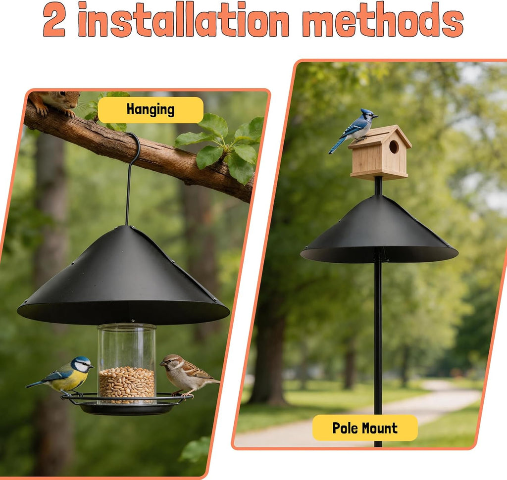 Squirrel Baffle for Bird Feeder Pole, Squirrel Guard Defender, 19In, 1 Pack