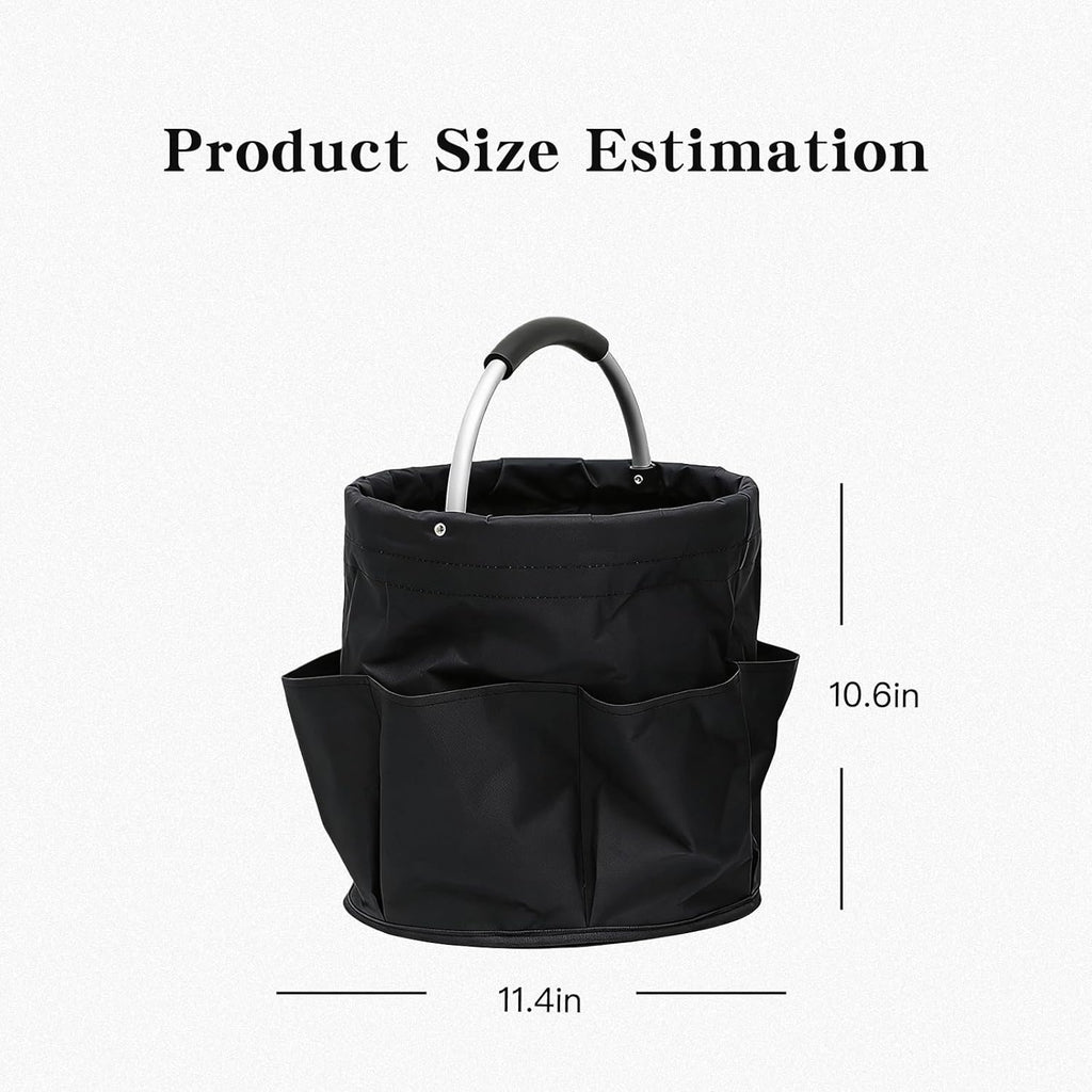 Tool Bucket Organizer 2-Pack, 17L Foldable Cleaner Caddy with 6 Pockets，Handle for Garden、Family and Bathroom, Can