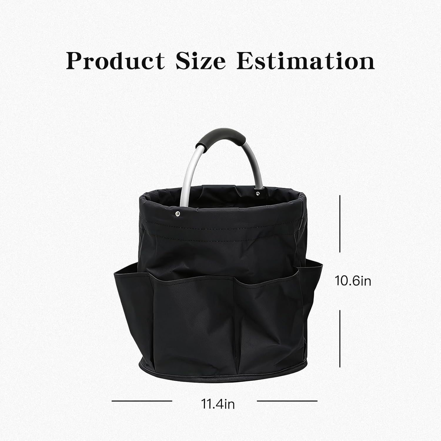 Tool Bucket Organizer 2-Pack, 17L Foldable Cleaner Caddy with 6 Pockets，Handle for Garden、Family and Bathroom, Can