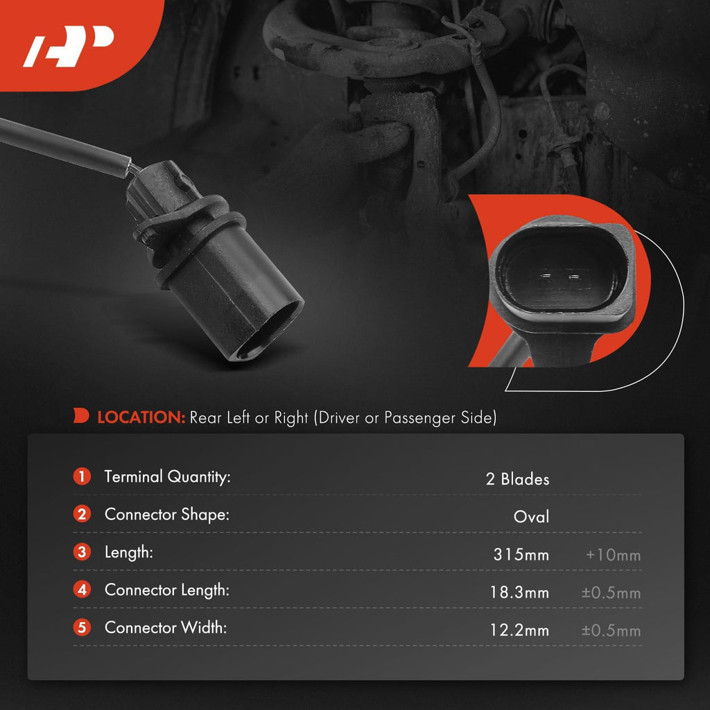 A-Premium Rear Brake Pad Wear Sensor Compatible with Audi & Porsche Models