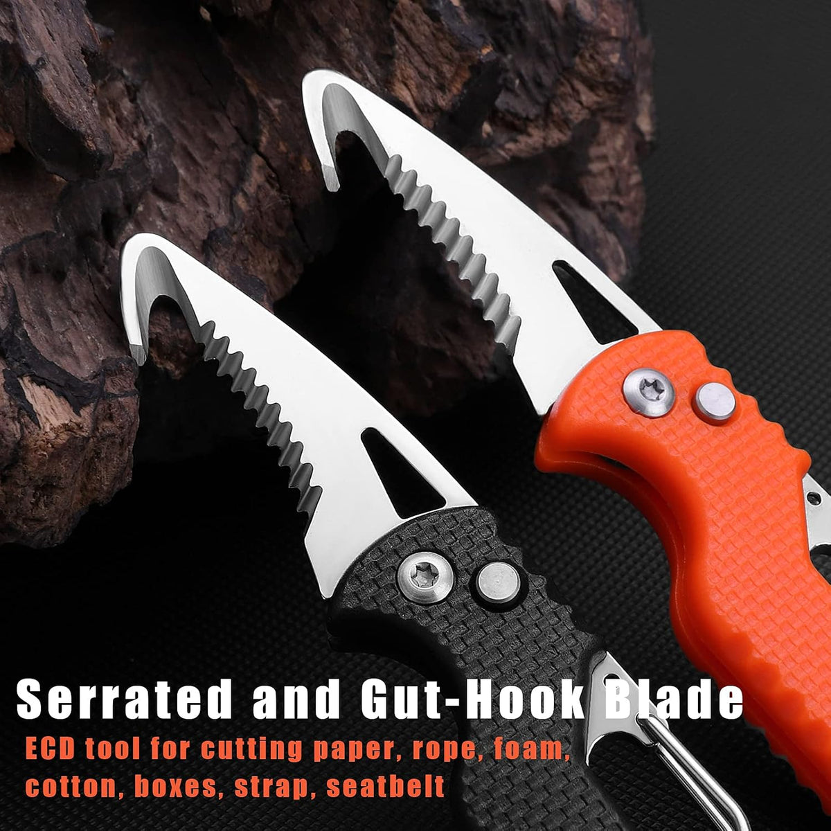 Safety Box Cutter, EDC Package Opener with Hook Blade