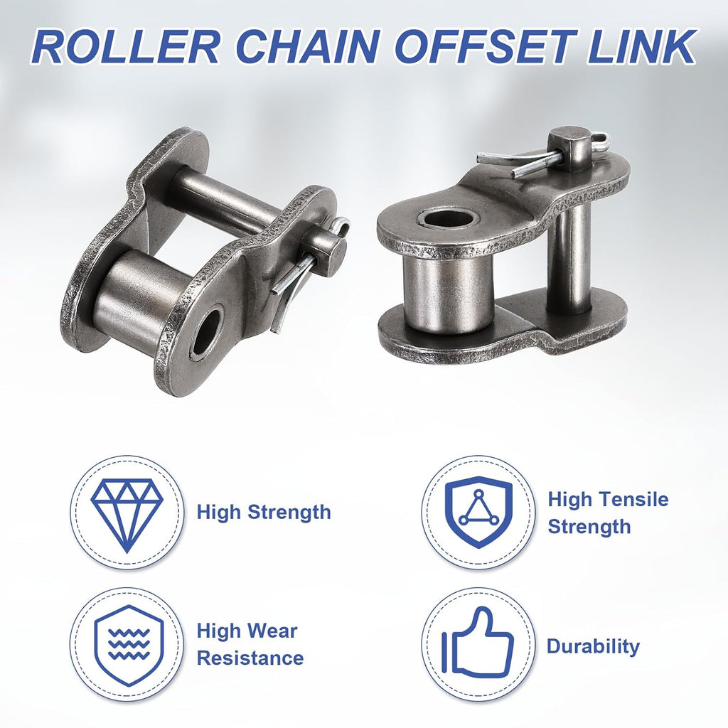 DTGN ANSI #100 Roller Chain Offset Half Link 31.75mm Pitch 2Pcs