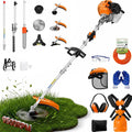 Gas Weed Eater 52cc 8-in-1, Brush Cutter, Hedge Trimmer and Pole Saw (Orange-2026)
