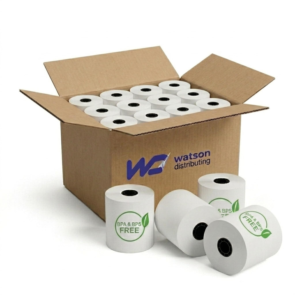 2 5/16" x 400' Thermal Paper Rolls for Gas Pumps, 12 Rolls Phenol-Free