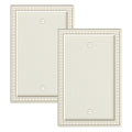 2-Pack Pearls Unbreakable Polycarbonate Blank Outlet Cover Wall Plate