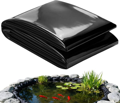 Pond Liner 20 Mil HDPE Pond Liners for Outdoor Ponds Preformed Pond Liner for Koi Fish Duck Pond (4 x 7 Feet)