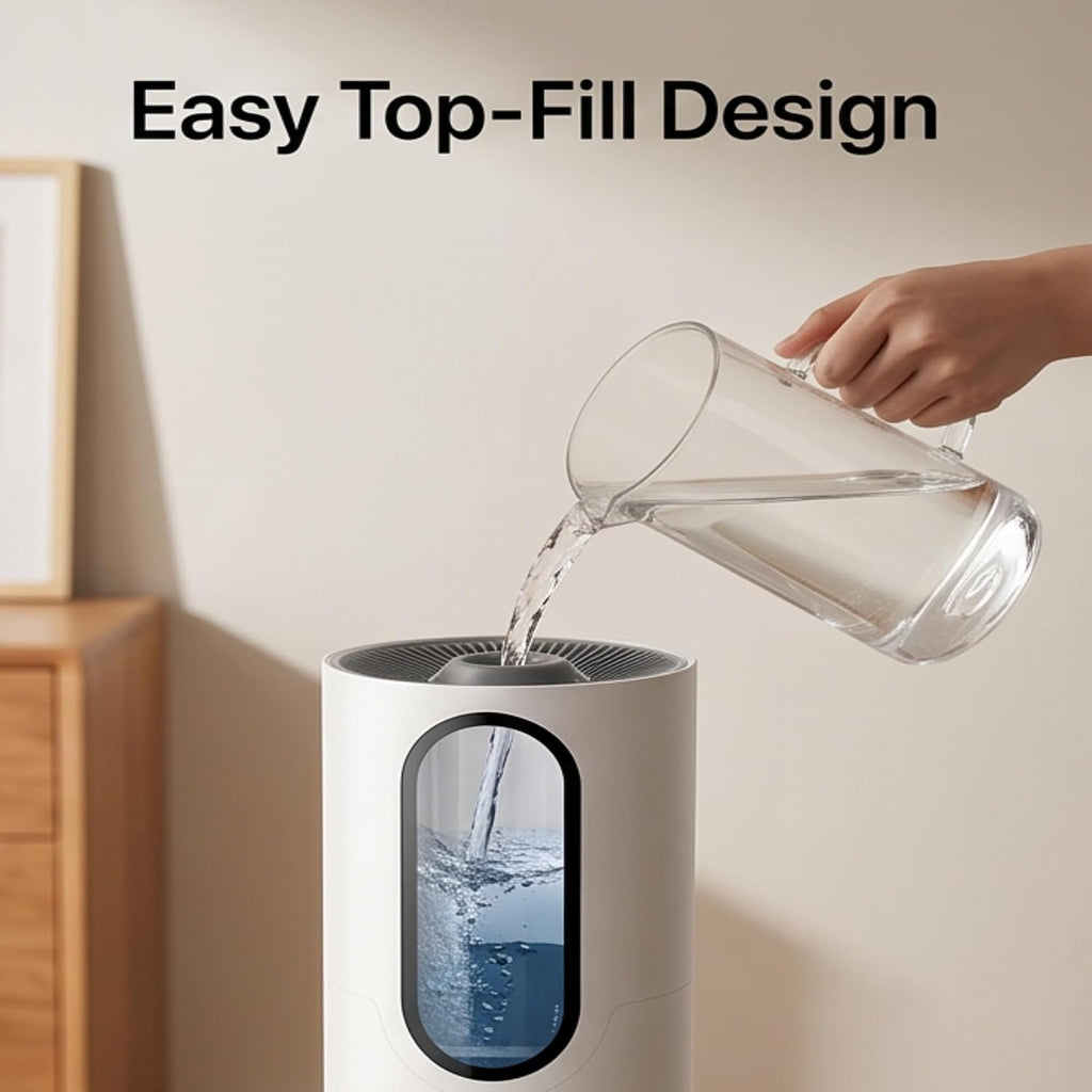 Air Humidifier 7.5L Large Capacity, Top Fill, Touch Screen & Remote Control, Quiet Ultrasonic Cool Mist for Bedroom