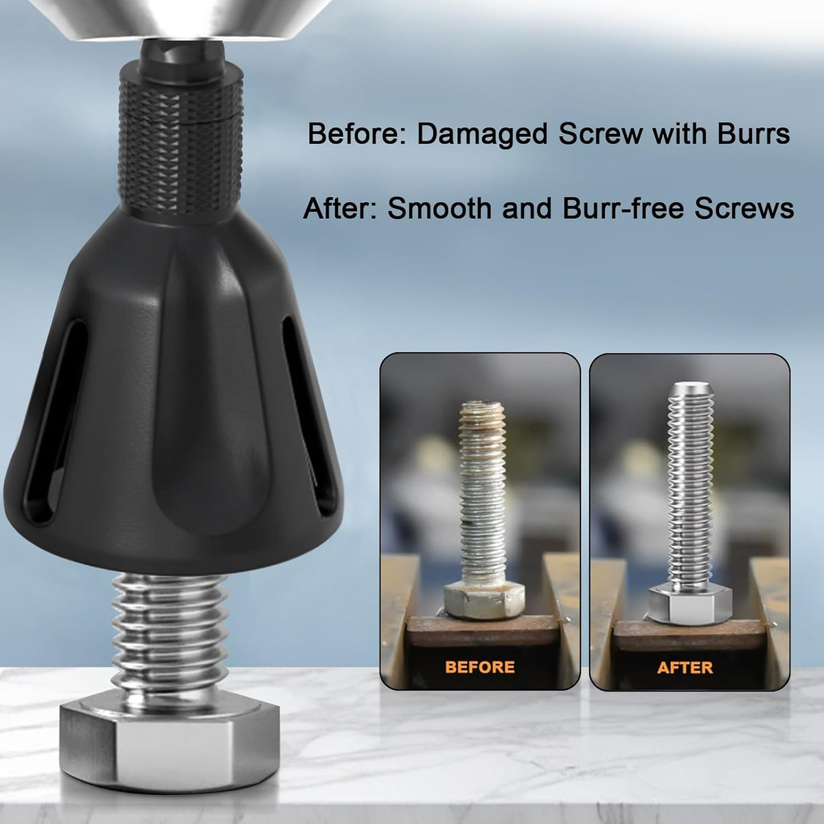 Deburring External Chamfer Tool Tungsten Carbide, 1/4" Hex Shank 3/16"-1"