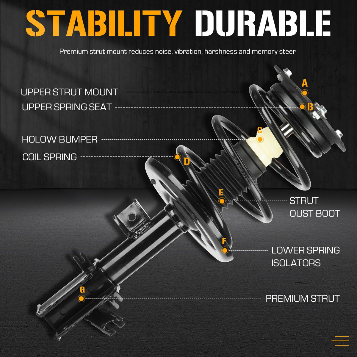 Front Rear Struts Assembly Fit for Nissan Altima 2007-2013