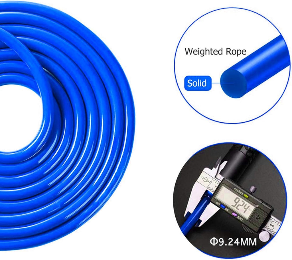 Weighted Jump Rope for Workout Fitness(1LB), Tangle-Free Ball Bearing Rapid Speed Skipping Rope for MMA Boxing