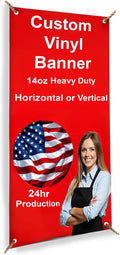 Customizable Vinyl Banner – Personalized Outdoor/Indoor Event Signage for Birthdays, Weddings, Graduations, Business