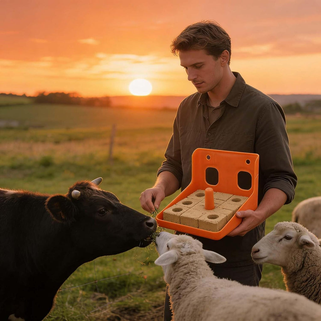 Horse Salt Block Holder, Mineral Dispenser, Salt Lick Block Holder, Thickened Plastic Feeding Box for Cow Goat Sheep