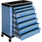 7-Drawer Rolling Tool Chest with Wheels,Locks,Blue Tool Cabinet