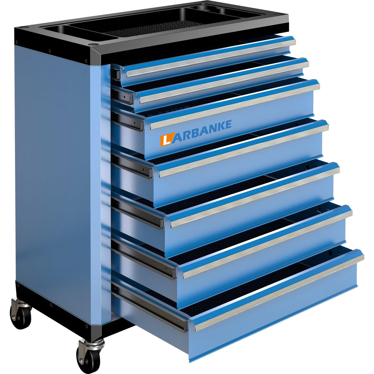 7-Drawer Rolling Tool Chest with Wheels,Locks,Blue Tool Cabinet