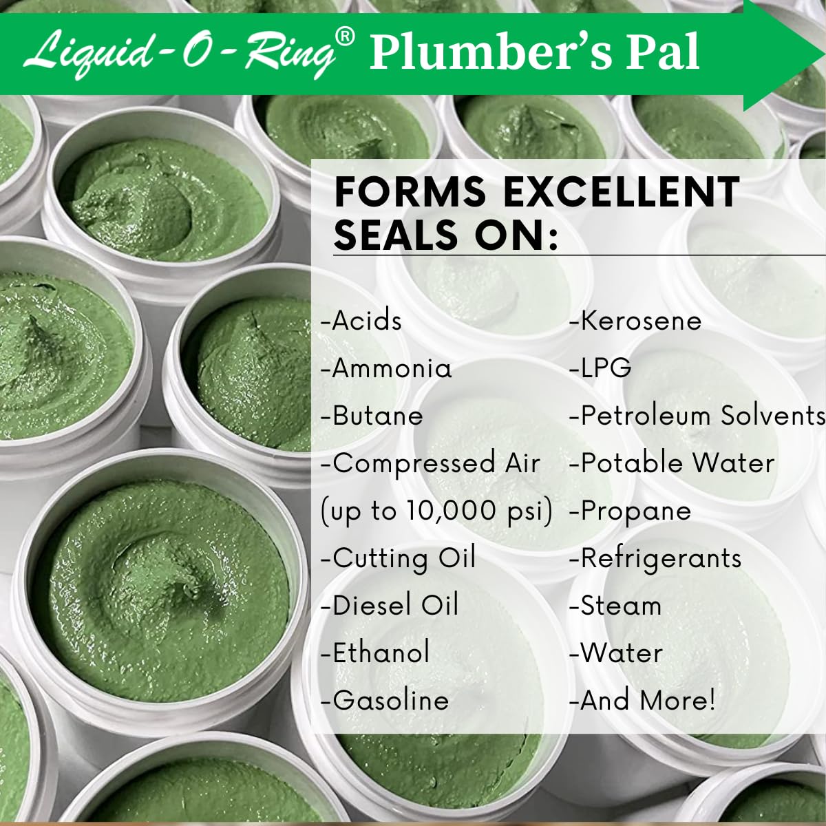 Plumber’s Pal Non-Hardening PTFE Thread Sealant Paste (5oz) | Seals Worn Metal and Plastic Pipe Threads, High