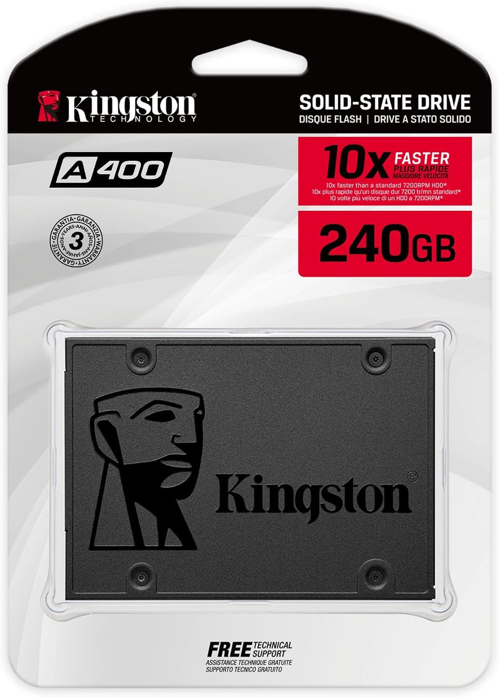 240GB A400 SATA 3 2.5" Internal SSD SA400S37/240G - HDD Replacement for Increase Performance