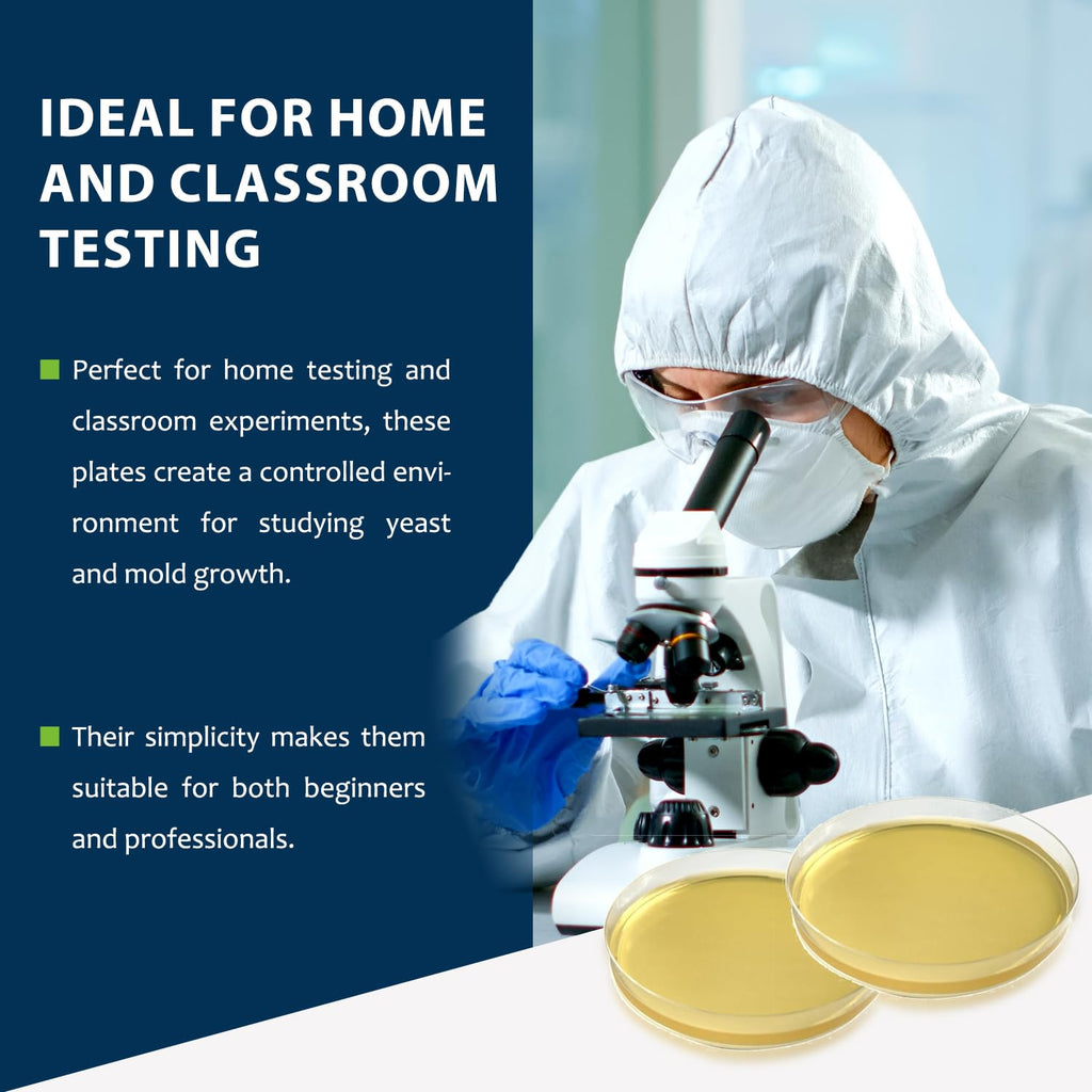 Potato Dextrose Agar(PDA) Plates for Mushroom Cultivation, Mold Detection 10 Pack, and Science Projects – Pre-Poured