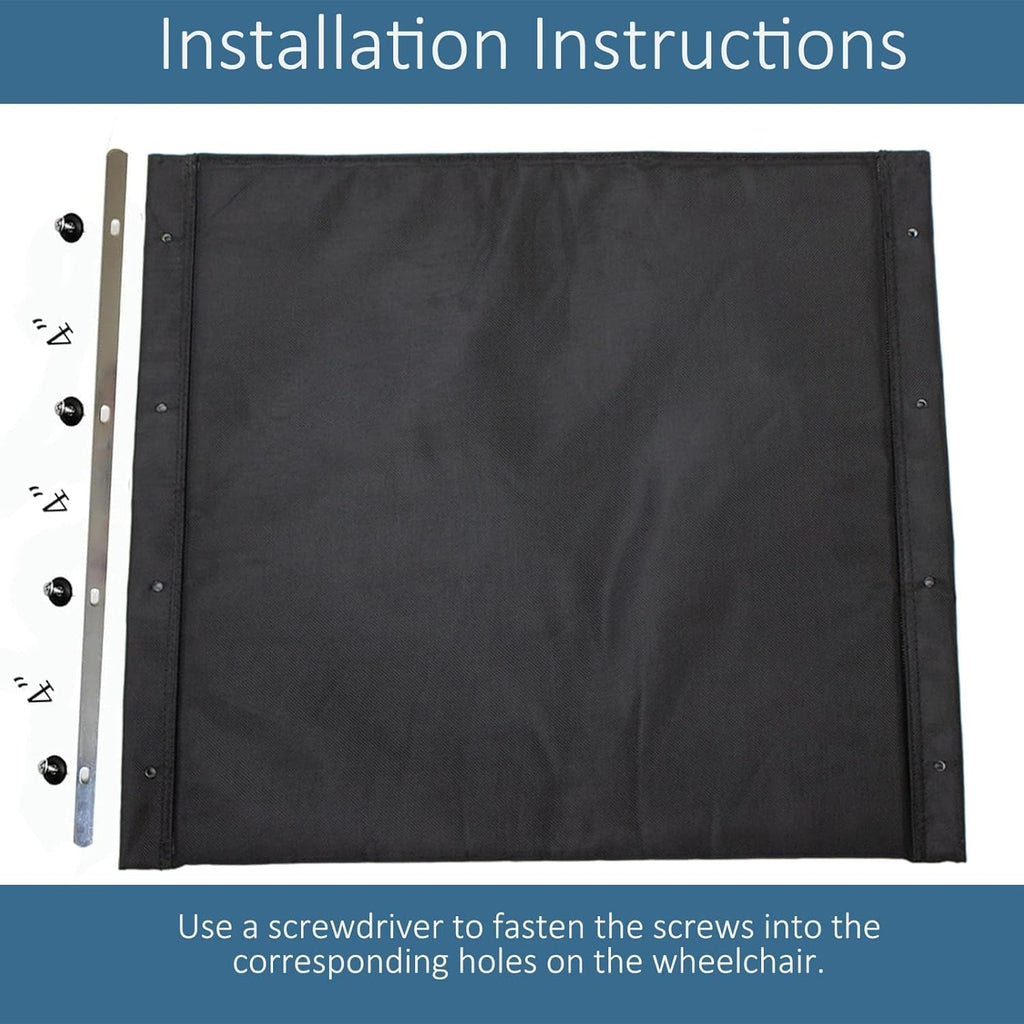 Wheelchair Replacement Seat Upholstery, 18 x 16 inches, Nylon, Universal Fit