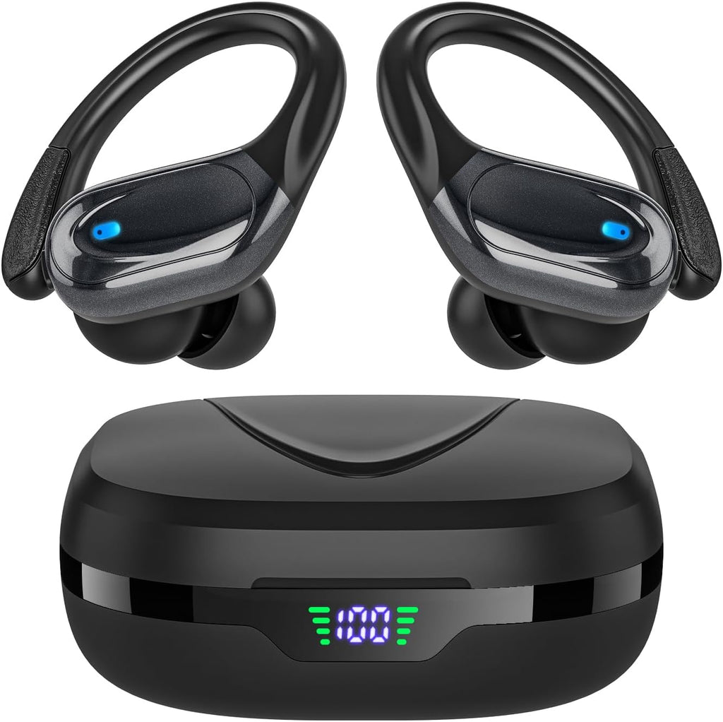 Wireless Earbuds Bluetooth Headphones 80hrs Playback Ear Buds Power Display with Noise Canceling Mic Headsets for