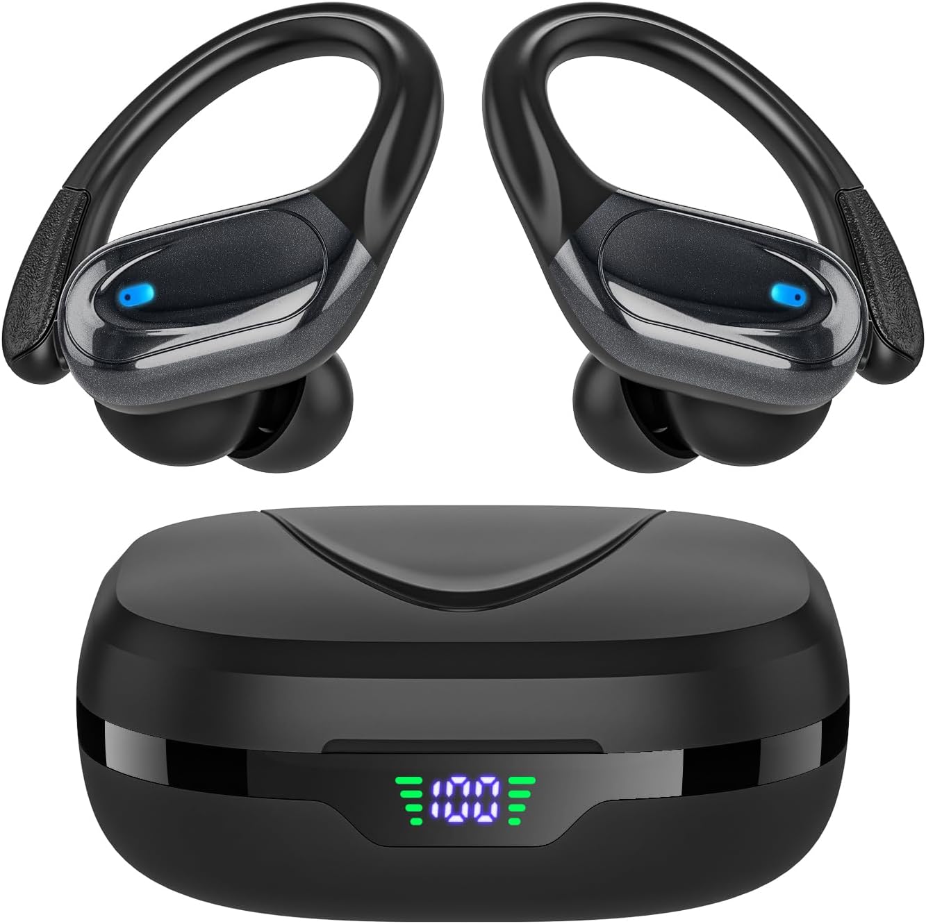 Wireless Earbuds Bluetooth Headphones 80hrs Playback Ear Buds Power Display with Noise Canceling Mic Headsets for