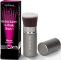 Retractable Makeup Brush by Keshima, Pro Flat Top Retractable Kabuki Brush