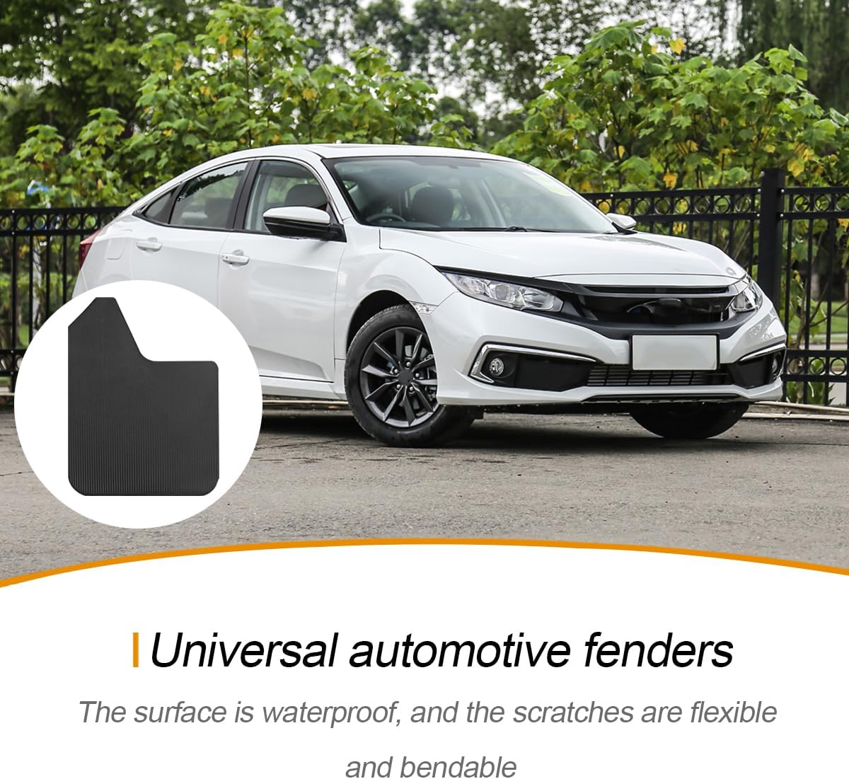 Carbon Fiber Car Mud Flaps Splash Guards, 4PCS Bendable & Flexible Vehicle Front & Rear Mudflaps Protection with