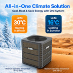 Central Air Conditioning System, Heat Pump, Inverter, 24000 BTU