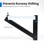 Cable Runway Triangular Wall Support Kit, Parallel Mount, Black, 6-Pack