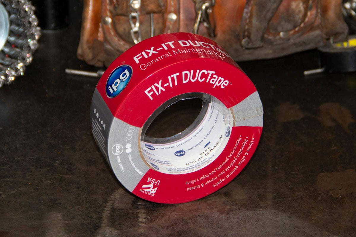 IPG Fix-It DUCTape, General Maintenance Duct Tape, 1.88" x 55 yd, Silver (Single Roll)