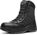 Men's Steel Toe Work Boots Side Zipper | Safety Industrial & Construction Military Work Boots Slip Resistant ASTM