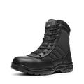 Men's Steel Toe Work Boots Side Zipper,Black,10.5