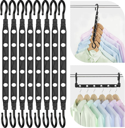 Space Saving Hangers for 48 Clothes, Reinforced Collapsible Hangers with 360° Swivel Hook, Hanger Hooks Space Saver