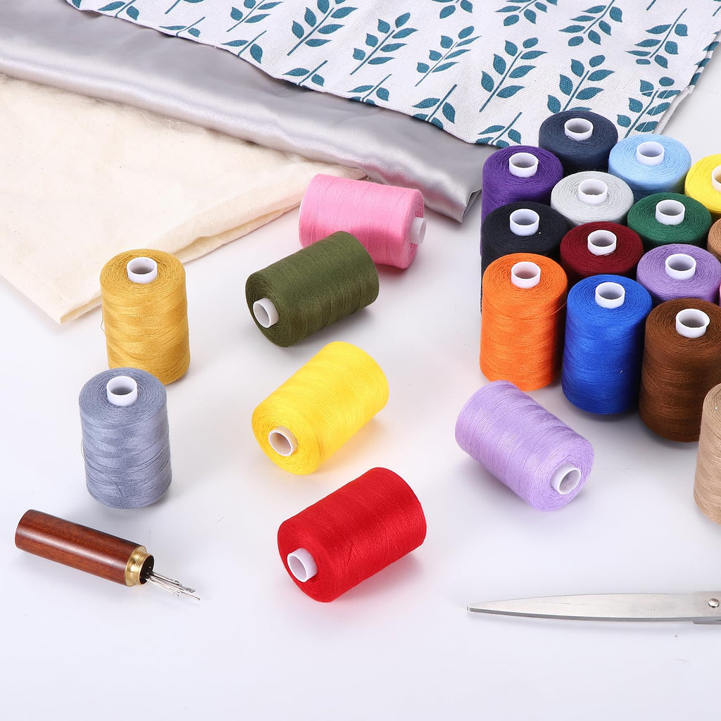 2 Spool Sewing Thread, Gray #341 1000 Yards/Spool