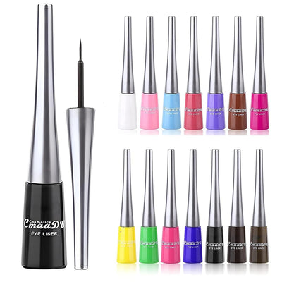 14 Colored Eyeliners - Liquid Color Eyeliner Highly Pigmented - White Eyeliner - Liquid Liner Coloful Set - Vivid