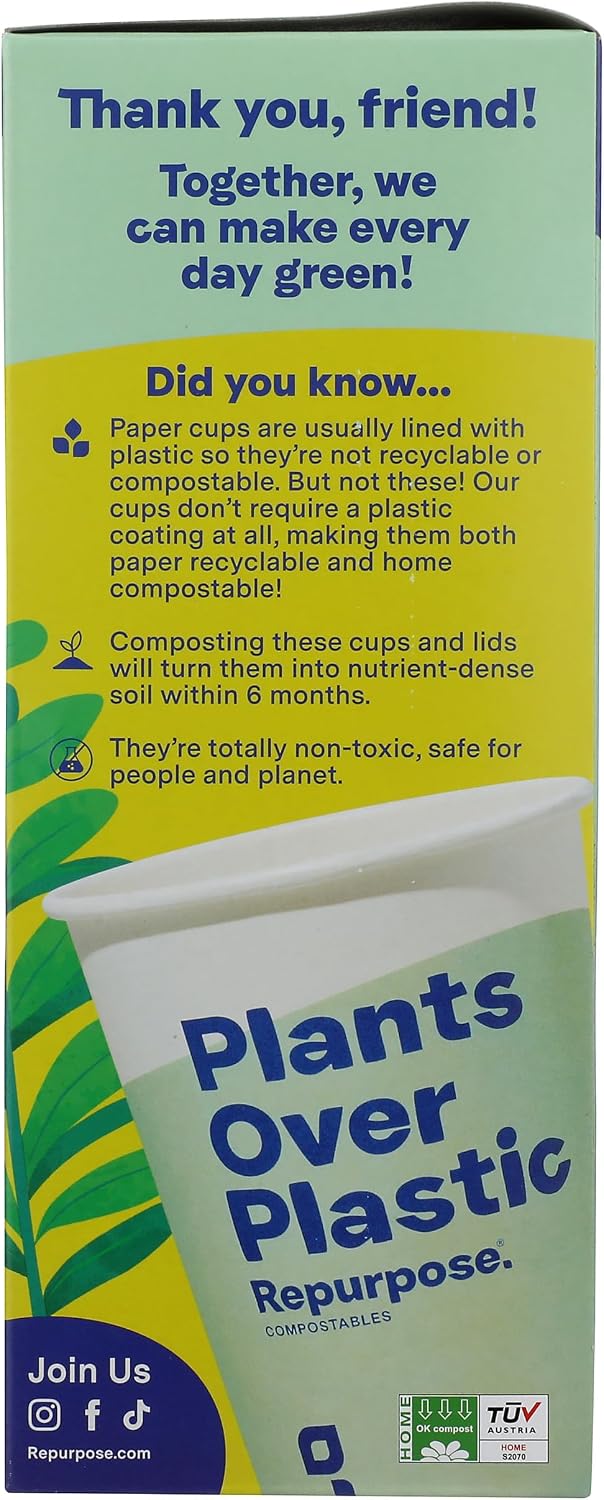 Repurpose, Cup And Lid Set Compostable, 10 Count